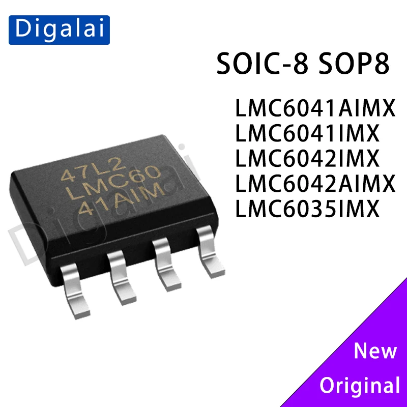 

2PCS LMC6041AIMX LMC6041IMX LMC6042IMX LMC6042AIMX LMC6035IMX SOIC-8 Op Amp for Electronic Components Market