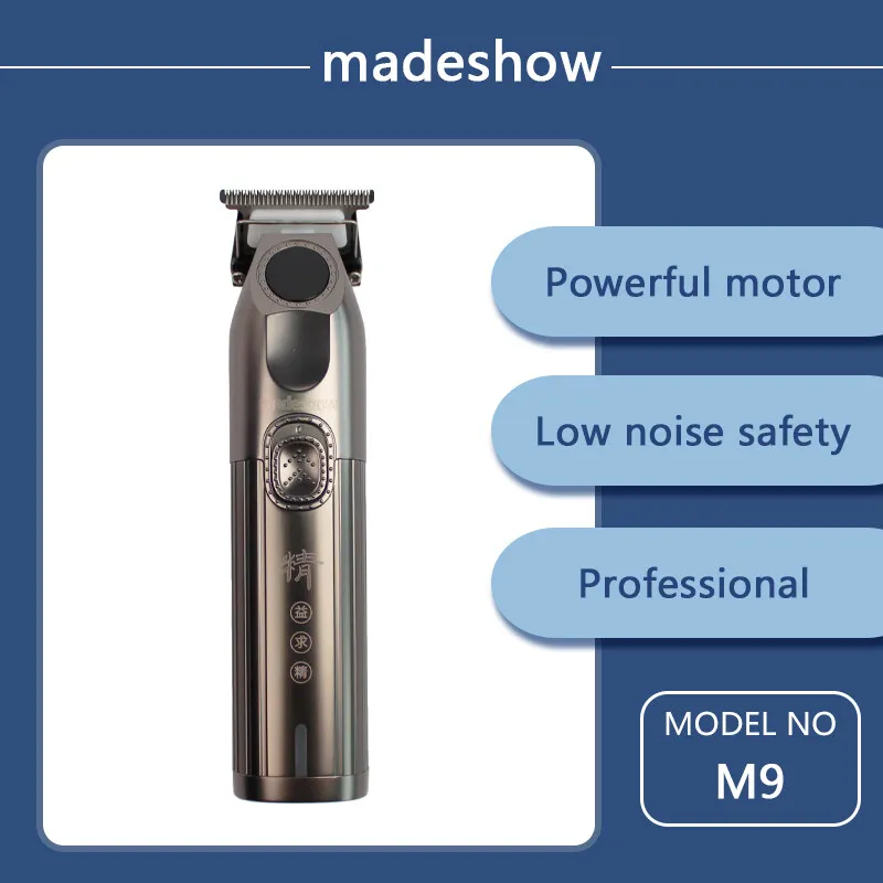 Madeshow Hair Clipper Madeshow M9 Bivolt Rechargeable Portable Shaver Beard Trimmer