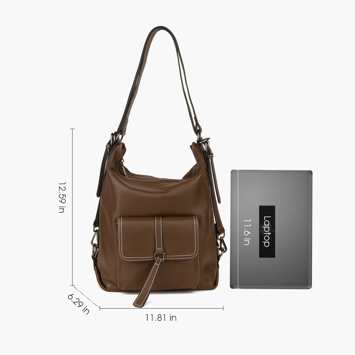 DONNAIN Multipurpose Women Backpack Natural Calfskin Soft Genuine Leather Shoulder Bag High Quality Outdoor Ladies School Bag