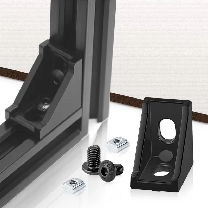 30 세트 2020 시리즈 알루미늄 압출 프로파일 커넥터 30개 2028 코너 브래킷 60개 너트/나사 알루미늄 레일 액세서리용