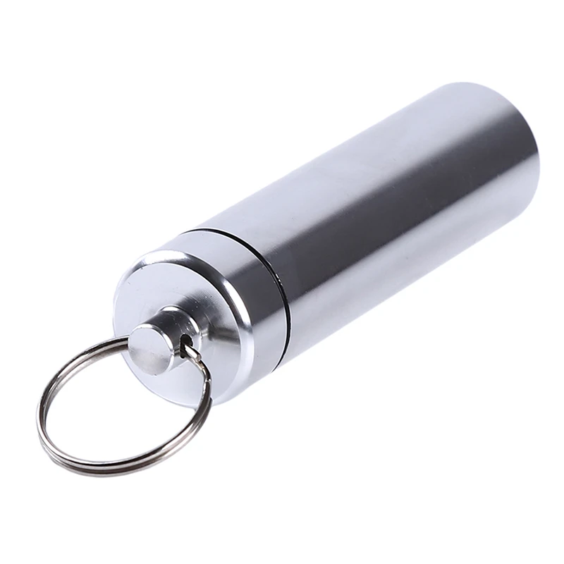 Waterproof Aluminum Box Case Medicine Bottle Toothpick Holder Keychain Container Toothpick Storage Box Toothpick Dispenser