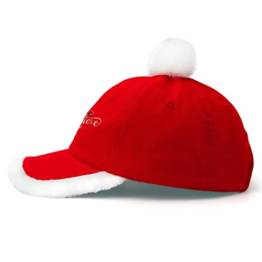 Gorra de béisbol bordada para golf y ropa casual: sombrero de algodón clásico ajustable de perfil bajo con diseño de Papá Noel rojo perfecto para