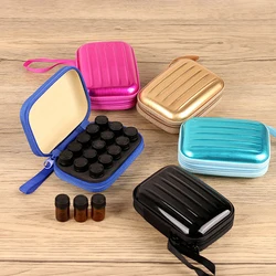 15 Slots 1-3ML Aluminum Essential Oil Storage Bag for DoTERRA Sample Portable Travel Hanging Carrying case Bag Bottles Organizer
