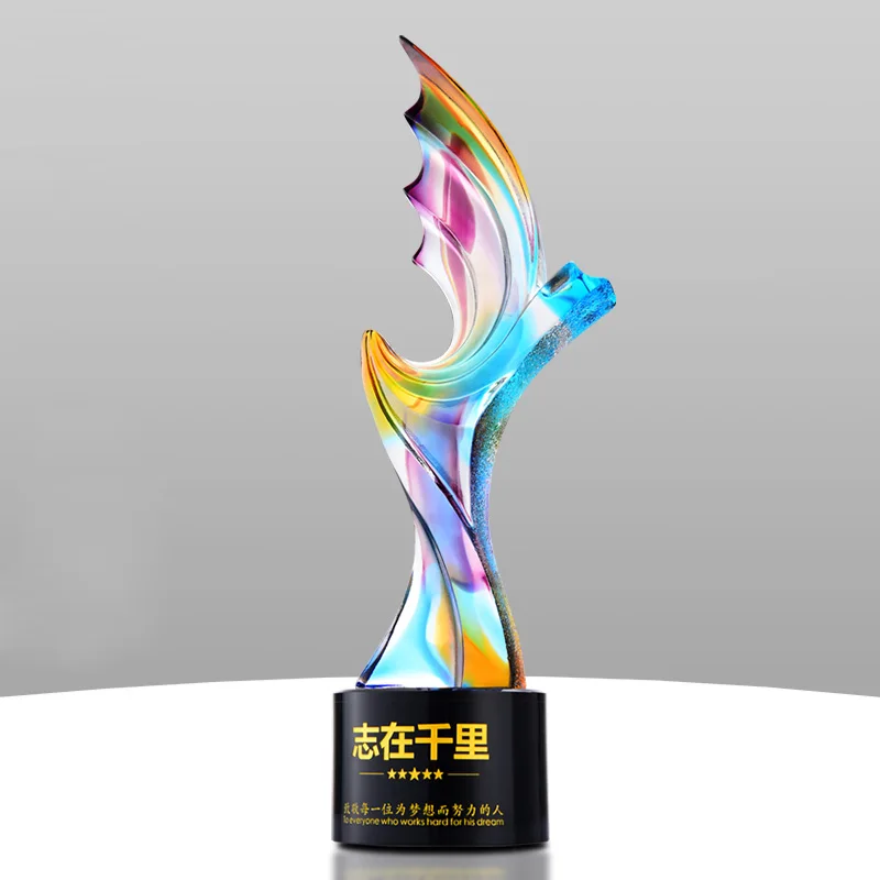 Customized Crystal Glazed Trophy Trophy, Creative Enterprise Award, A Thousand Miles