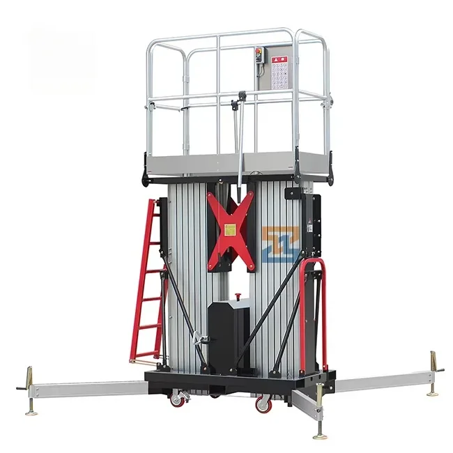 High Quality 10M Single Mast Man Lift Table Aerial Work Platform Portable Man Lift