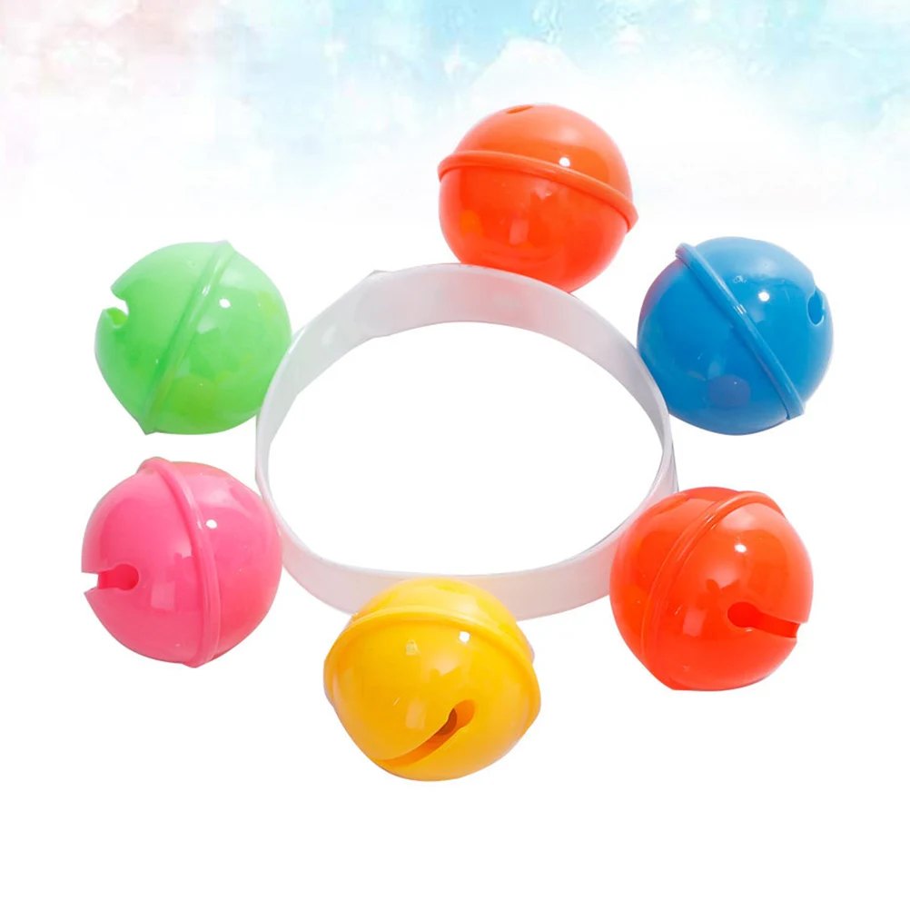 12pcs Wrist Bracelet Jingle Bells For Kids Baby Wrist Band Rattle Educational Dance Prop Ring Bell