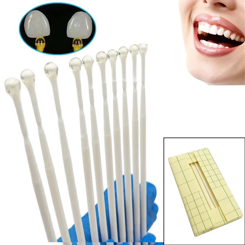 10Pcs  Dental Refill Bonding Dental  Crown Matrice Adhesive Brackets Rods Refill Bonding Stick Veneer Dental Material