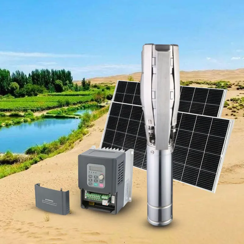 Custom Deep Well Solar Water Pump Solar Powered Irrigation Water Pumps For Agriculture