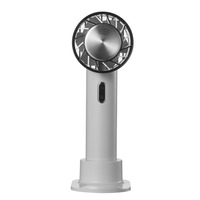 Mini USB Fan Outdoor Portable Air Conditioner 2200MAh Battery Wireless Rechargeable Cold Compress Fan Handheld Grey