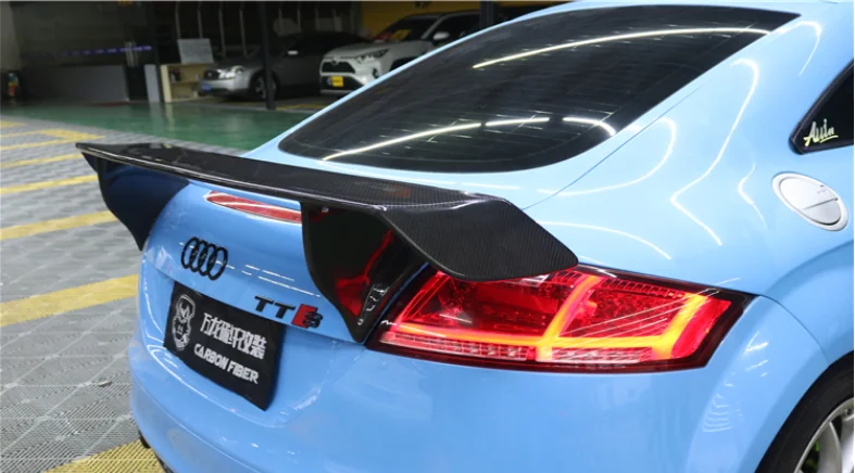 Fits For Audi TT TTS 2010-2022 High Quality Carbon Fiber Rear Trunk Lip Spoiler Wing