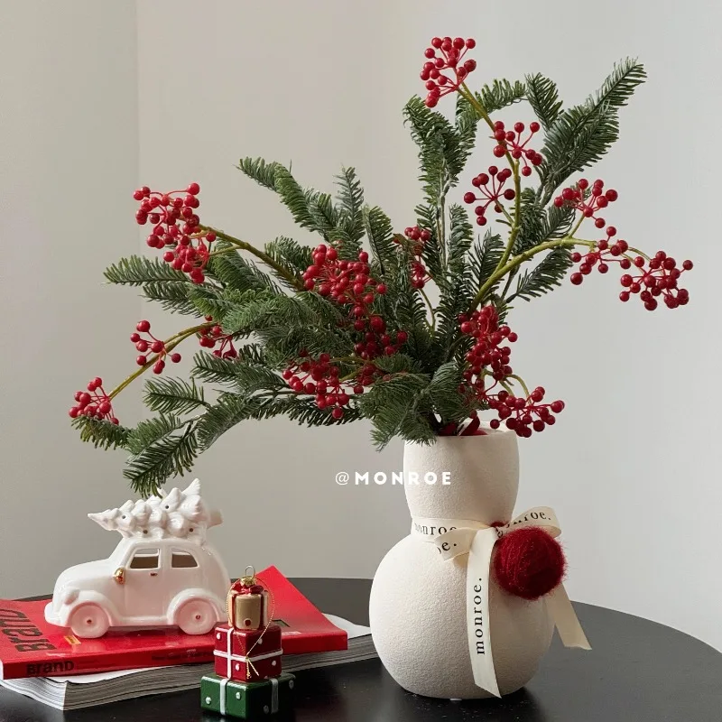 Snowman Vase · Menglu Flower Tabletop Decoration Ceramic Vase Christmas Gift Ornament