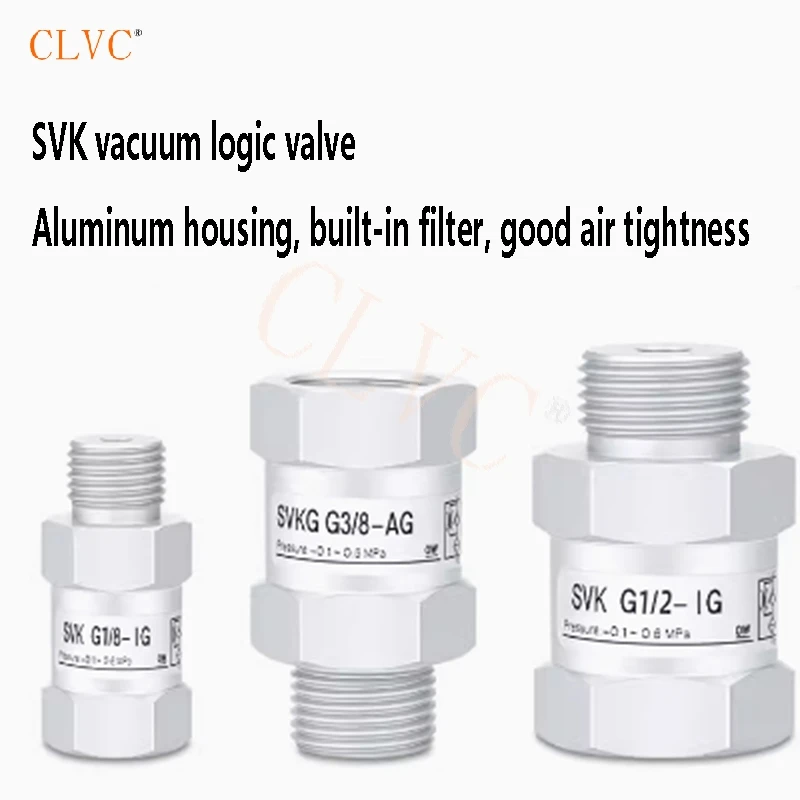 

Vacuum logic valve safety valve check valve SVK SVKG Series G1/8xG1/4/G3/8xG1/2-IG-AG suction cup