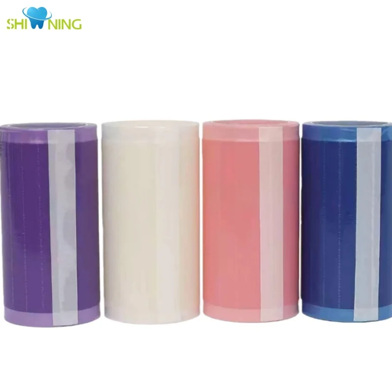 

4 Roll Disposable Dental Blue Self-adhesive PE Protective Film Metal Aluminum Alloy Stainless Steel Surface Barrier Film