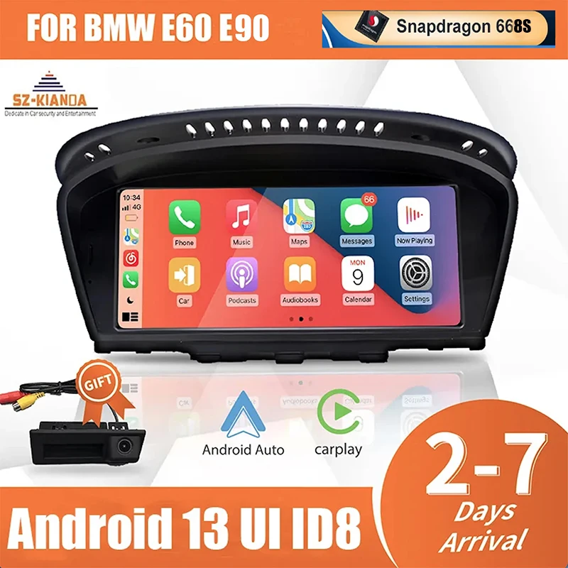 

Android 13 Wireless CarPlay For BMW 5 3 Series E60 E61 E62 E63 E90 E91 E92 E93 CCC CIC Radio Multimedia Navigation GPS Wifi 4G