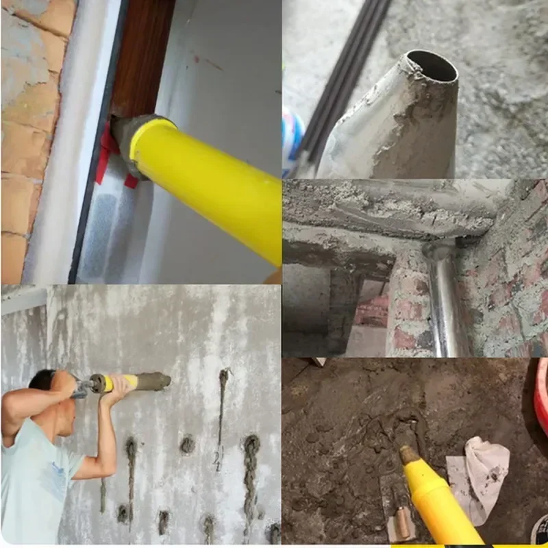 Professional Caulking Gun With 4 Nozzles Hand Tools Grouting Gun Cement Lime Pump Grouting Mortar Sprayer Grout Filling Tools