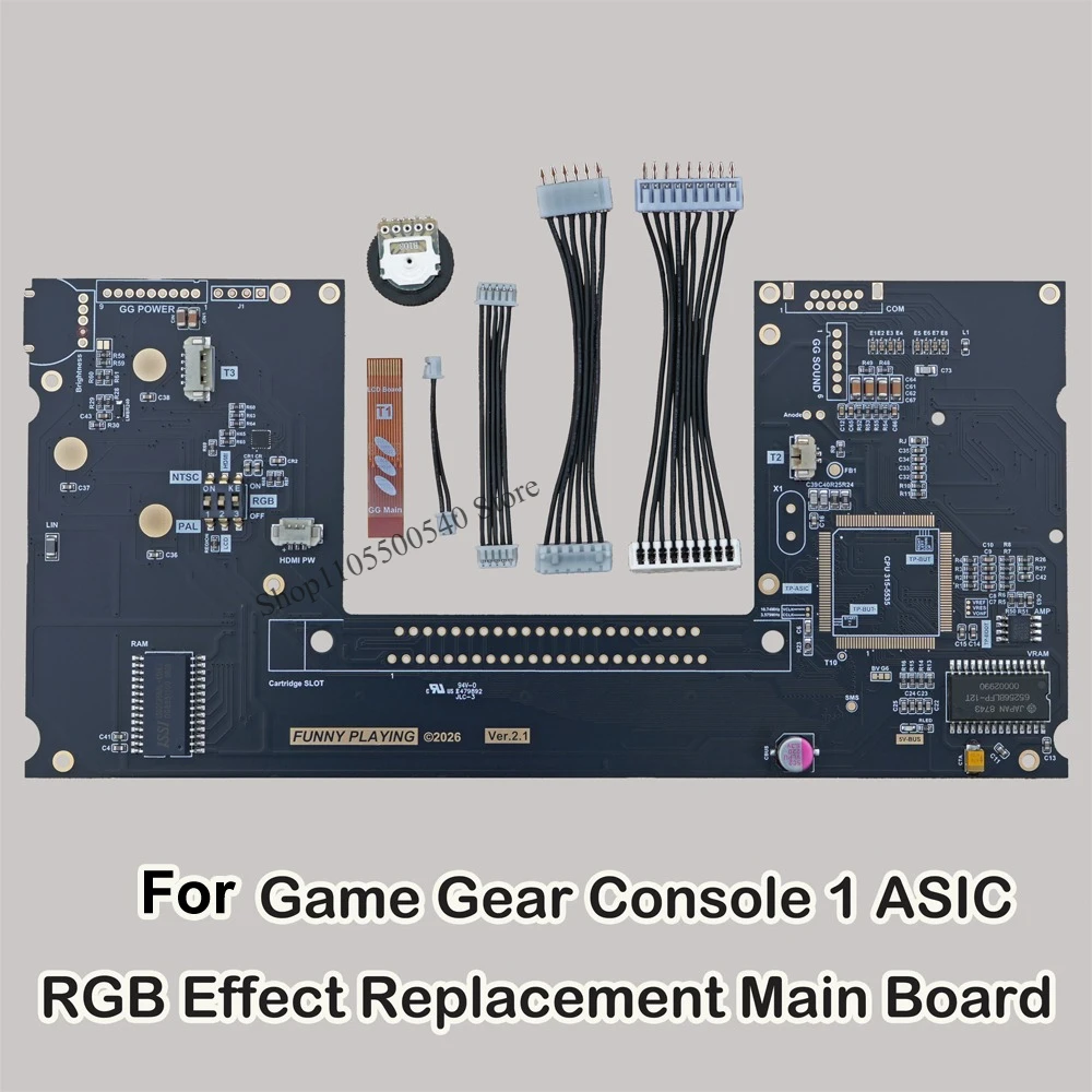 

For Game Gear GG Low-power Motherboard(single-chip) Without CPU with RGB Lamp Motherboard Compatible with High Brightness Screen