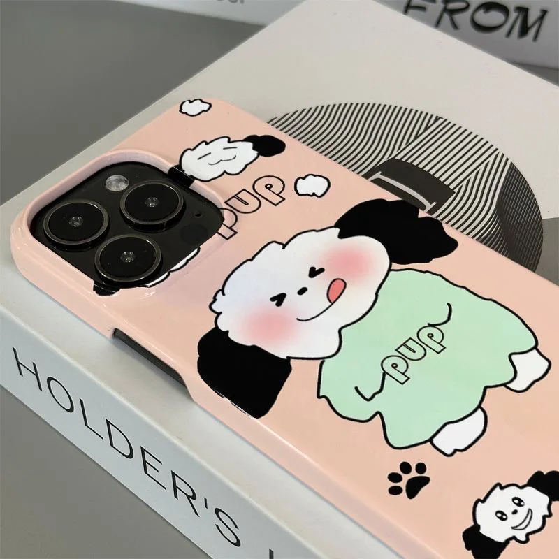 

Ins Orange Cartoon Milk Dog Case for iPhone 15 14Plus 13 12 11 Promax Xr XSmax Full Package Mobile Phone Hard Housing