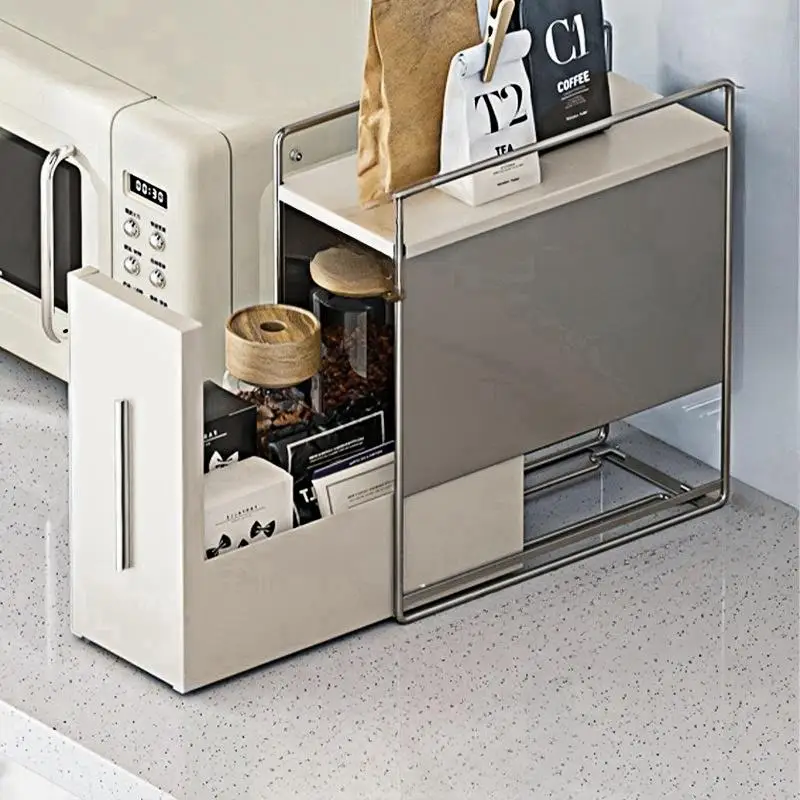 Drawer Coffee Capsule Organizer Kitchen Spice Storage Shelf Coffee Machine Corner Rack Space-Saving for Water Bar