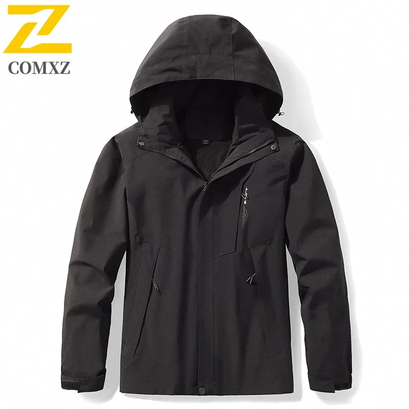 COMXZ Giacca da uomo premium Nuovi classici Cappotto leggero da lavoro con cappuccio staccabile Escursionismo Stile casual Comfort Abbigliamento primaverile autunnale