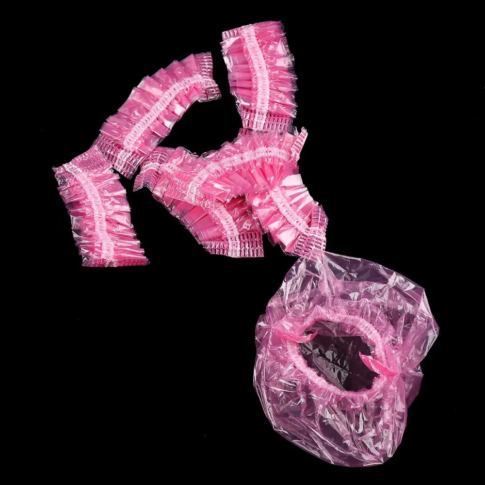 Transparent Cleaning Plastic Bag Disposable Ear Cover Bath Shower One-off Earmuffs Ear Protector Caps