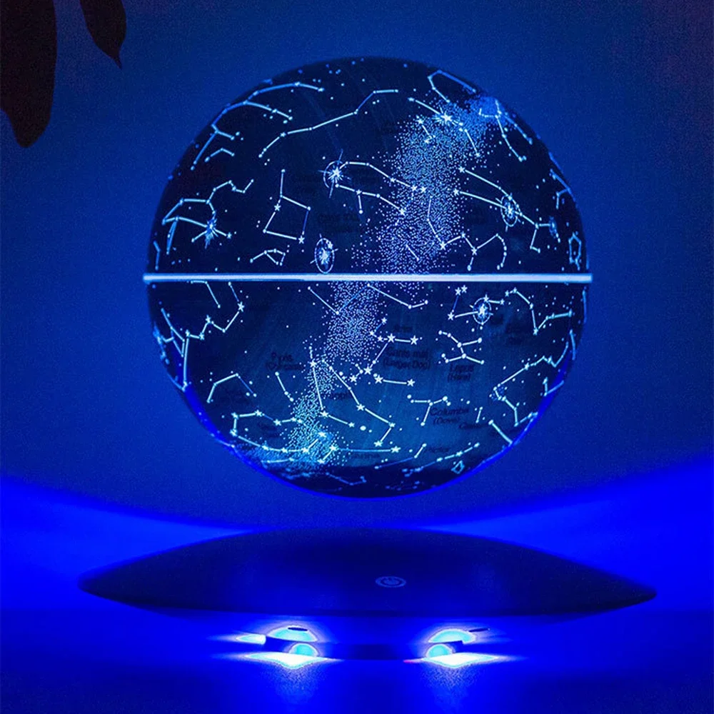 

Creativity Magnetic Levitation LED Night Light 6inch Globe Lamp Rotating Floating Flying Saucer Base For Office Home Decor Gift