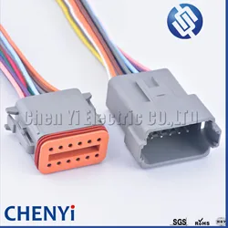 Deutsch DT series 12 Pin male female Auto Waterproof Connector DT06-12S DT04-12P Automotive Electrical Wire Harness pigtail Plug