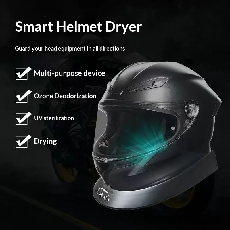 4Smart Helmet Dryer for Motorcycle Bike Ski Hockey Baseball Cycling Helmets Features Temperature Control Sterilization Functions