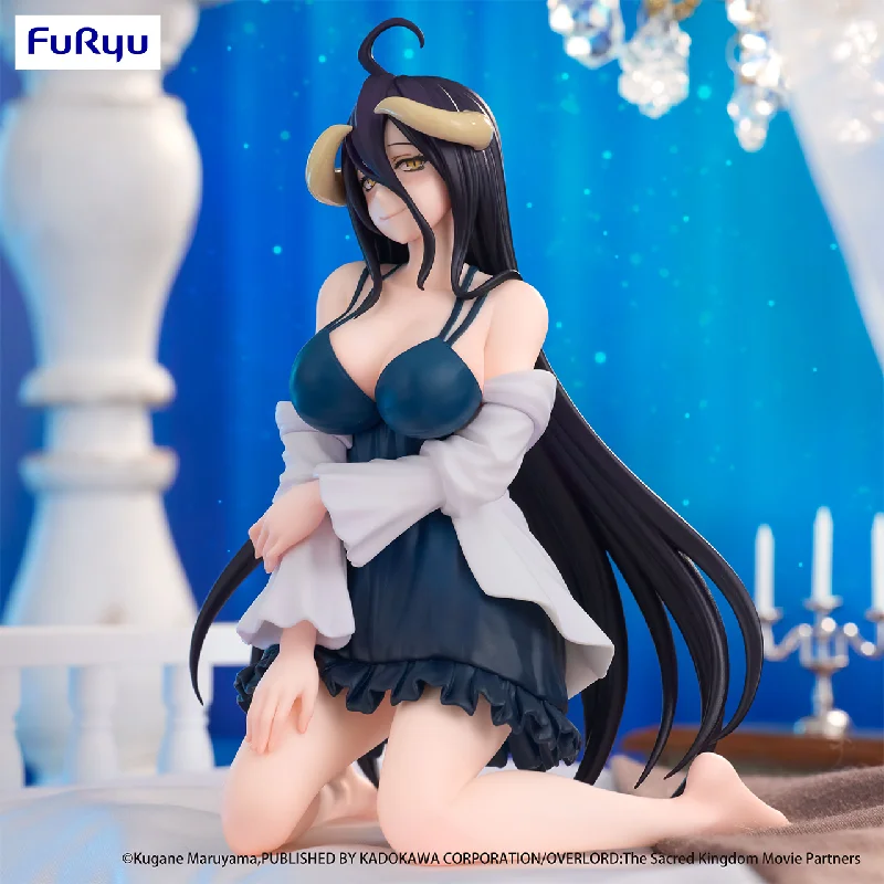 BLBU ACGN Overlord Originele Figuur Albedo Pyjama 12Cm Pvc Model Speelgoed Sexy Anime Figuur Game Derivaten Instant Noodle ornamenten