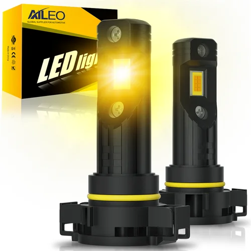 Imagen 1 del producto 2 uds PSX24W luz antiniebla LED Canbus 3000K amarillo para Jeep Grand Cherokee wk2 Wrangler jk Patriot Dodge Charger Chevrolet Captiva