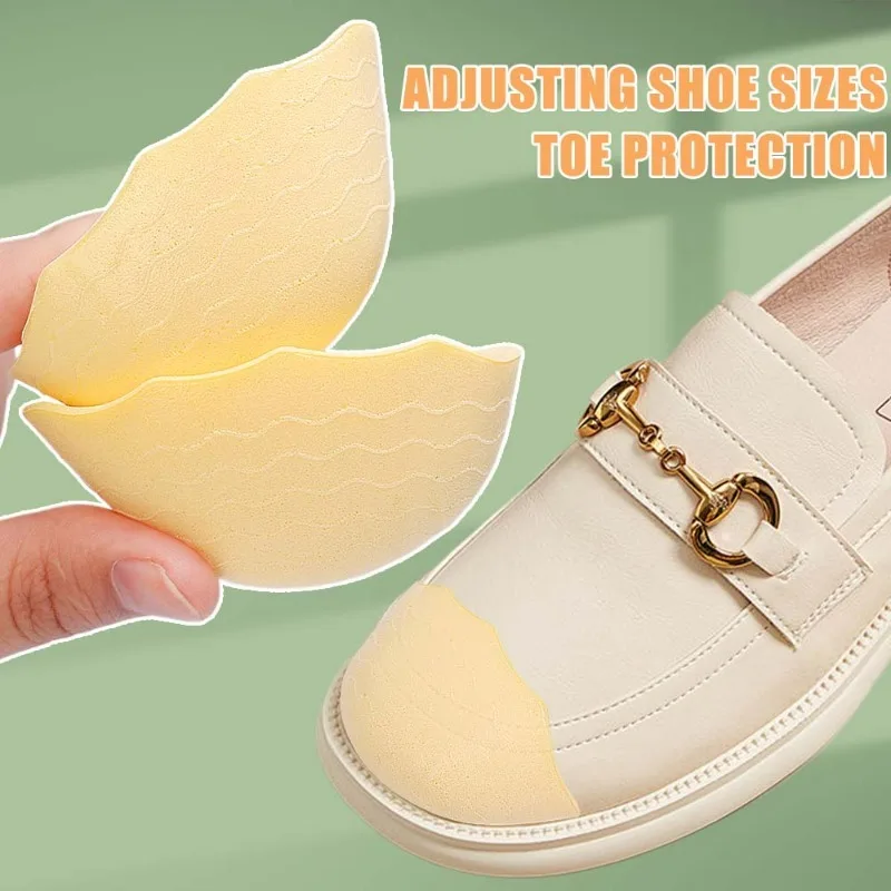 2/6pcs Anti Forward Sliding Forefoot Insert Pads Cuttable PU Foam Toe Plugs Front Foot Insoles Reduce Size Soft Shoe Accessories