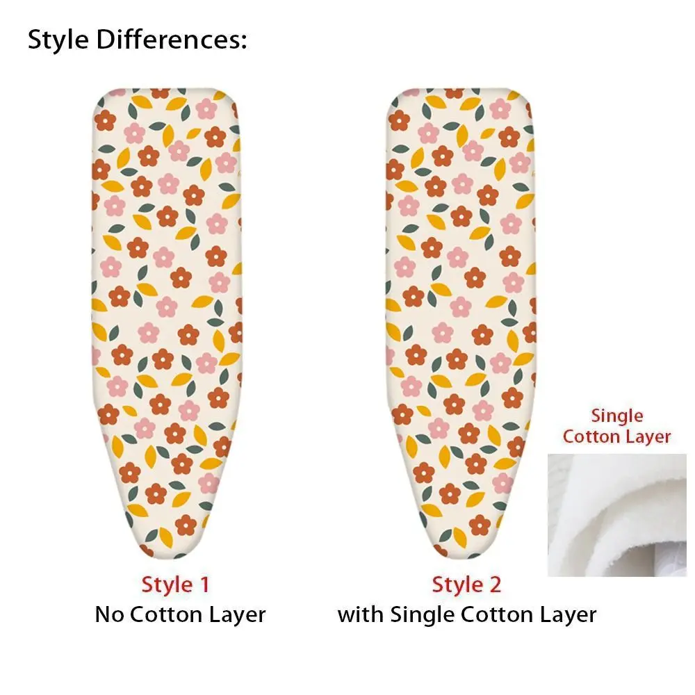 Couverture de planche à repasser à motif Floral, tissu élastique épais pour planche à repasser, résistant aux taches, bouclier thermique pour repassage