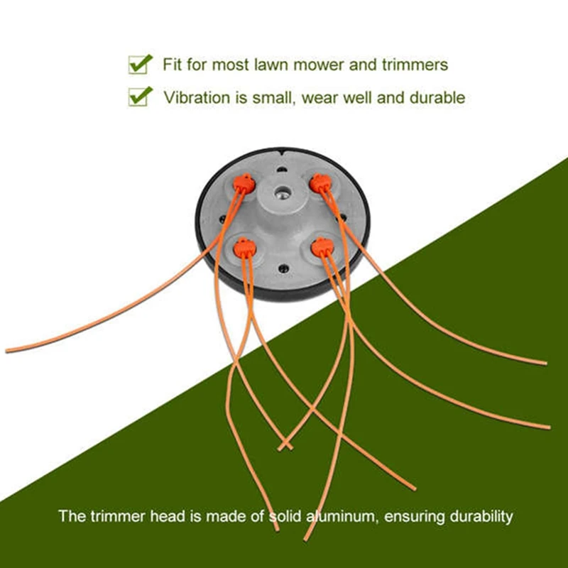 Promotion! 1Pc Universal 4 Lines Bump Speed Feed String Trimmer Head Grass Trimmer Head For Lawn Mower Brush Cutter Head