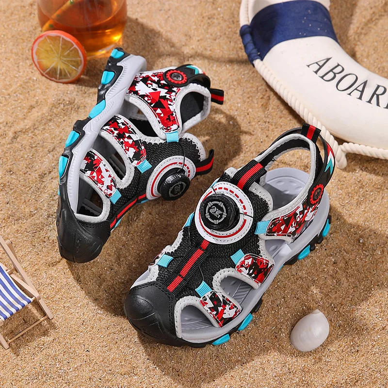 Baby Kinder Sandalen Camouflage Kinder Kleinkind Strand Sandalen Schuhe 2023 Sommer Neu Kommen Kinder Infant Flache Schuhe 32-38