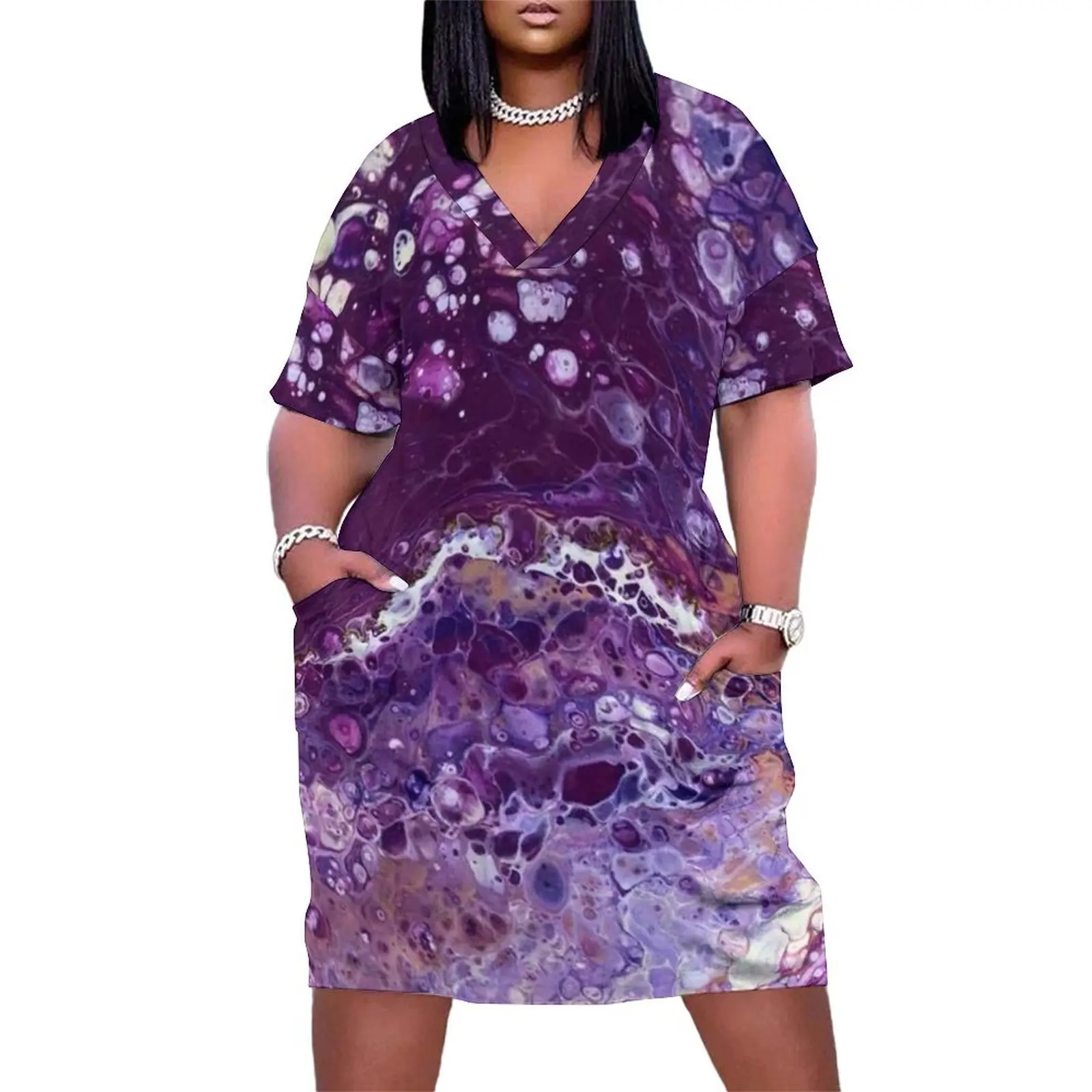 

Purple Rain Loose Pocket Dress Cocktail of dresses beach dress ceremony dresses