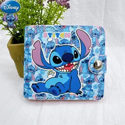 Disney Accessories Stitch Bag Lilo Stitch Wallet with Buttons Handbag Pu Casual Money Bag Coin Purse Card Package Girl Gift Kids