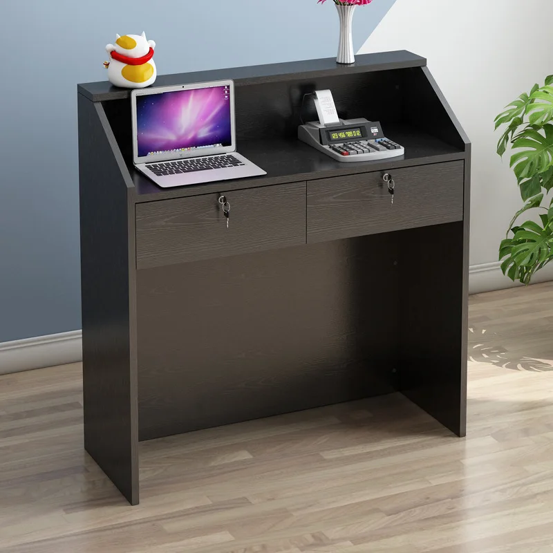 簡易なスーパーマーケットのレジ台 バーテーブル 小さな美容室の受付 店舗の受付 衣料品店のカウンター