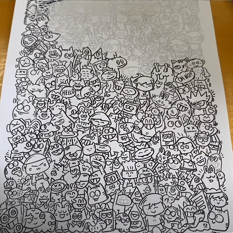 100sheets Doodle Book, Featuring Exquisite Doodle Patterns for You to Trace and Color, Provide a Serene and Creative Outlet