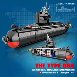 Military Warship Army Building Blocks Navy Strategic Nuclear Submarine Model Miniature Puzzle Assembly Toys for Boys Gift