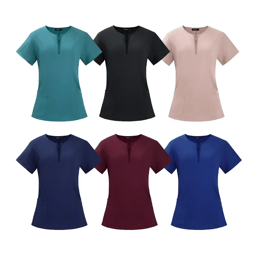 مجموعة بدلة غسيل يدوية منفصلة لجراح الأسنان، قابلة للتمدد، سريعة الجفاف، فستان ممرضة المستشفى، قميص عيادة وزرة