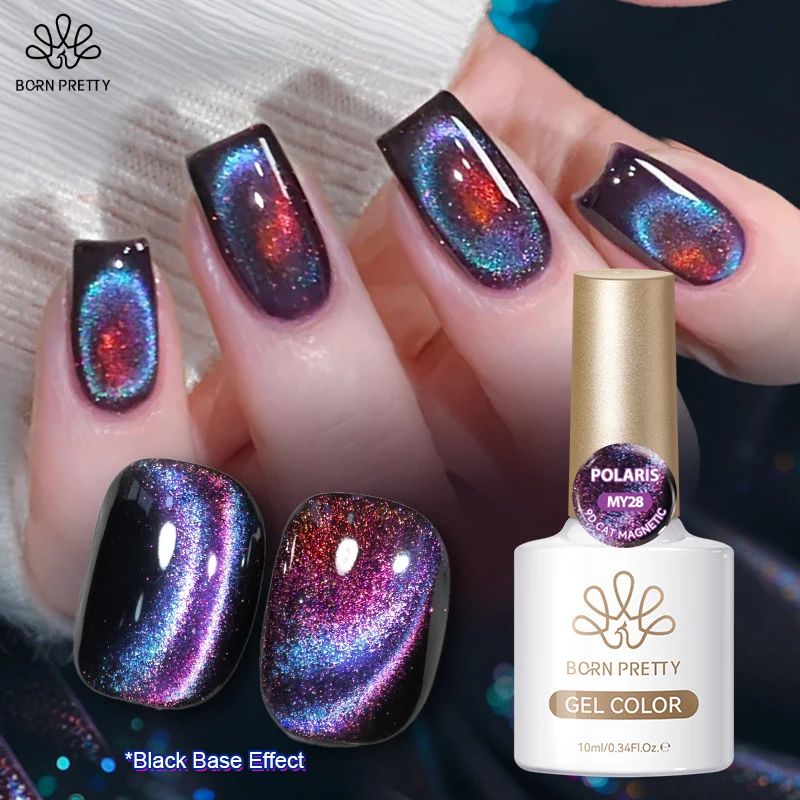 BORN PRETTY 10ml 9D Chameleon Cat Magnetic Gel Nail Polish Double Colors Semi Permanent UV Gel Varnish