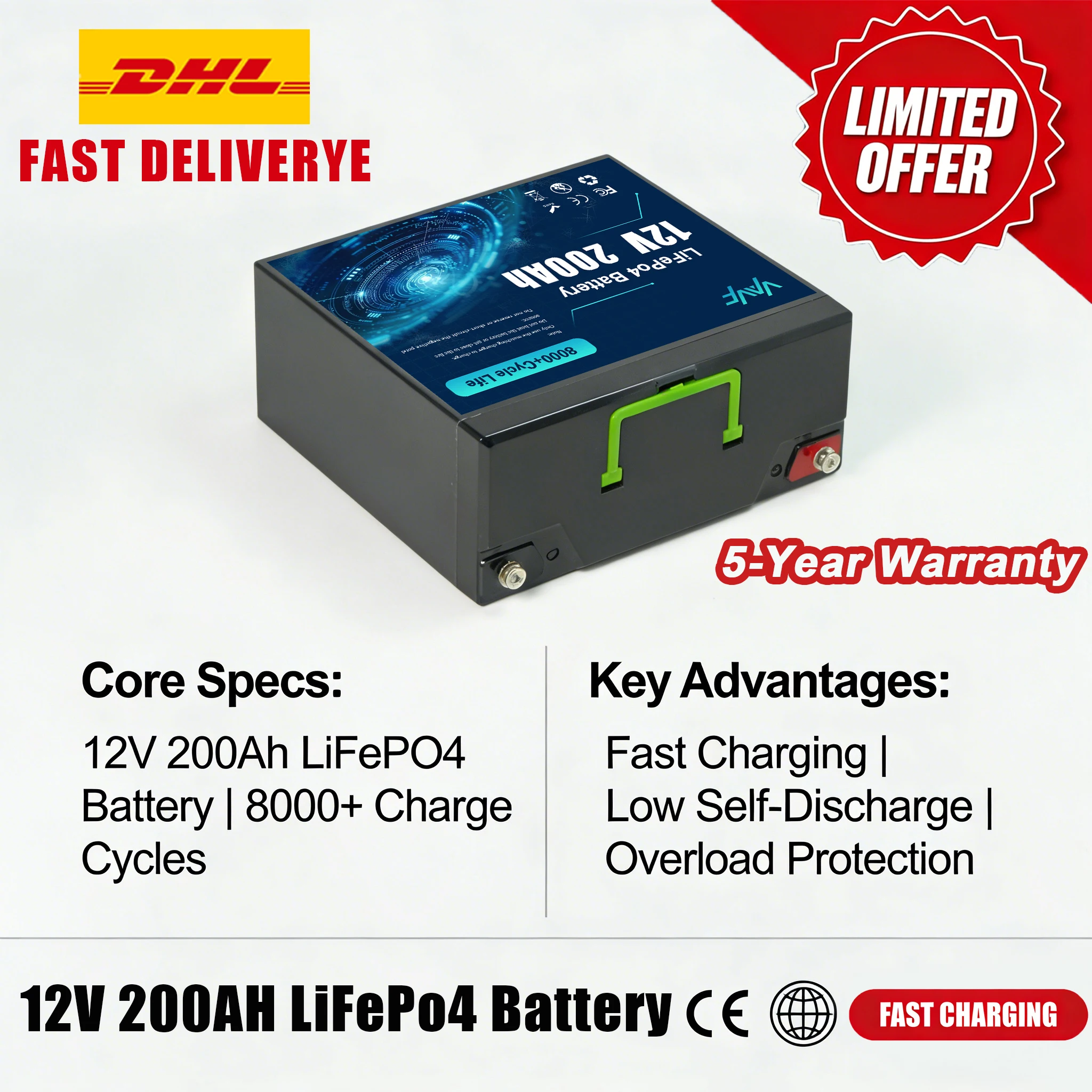 Lifepo4 Battery💦12V…