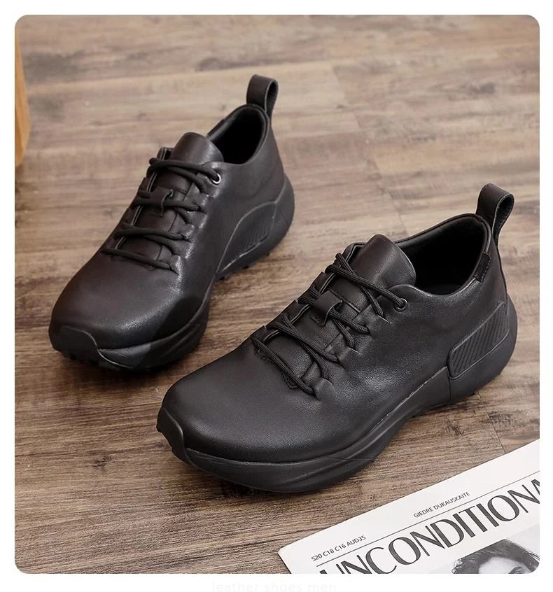 True Cow Leather Shoes Men Trekking Camper Hunting Famous Design Sneakers Streetwear Outdoor Athletic Business Young Fashion