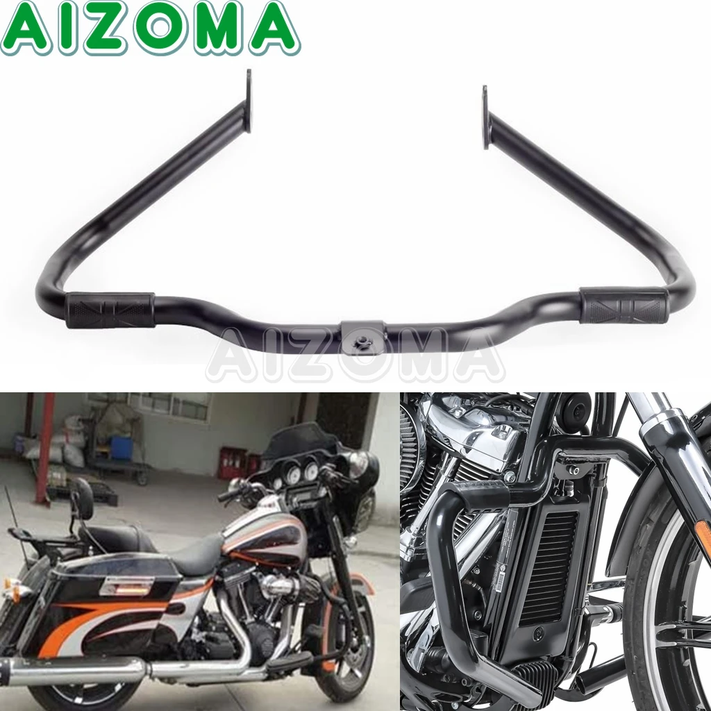 

Mustache Engine Crash Guard Chrome Motorcycle Highway Bars For Harley Touring Road King FLHT Street Electra Road Glide 1997-2008