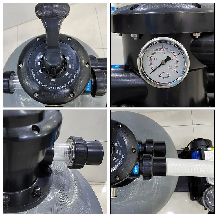 Electric Top Mount Sand Filter With Water Pump For Swimming Pool Pre-Filter System