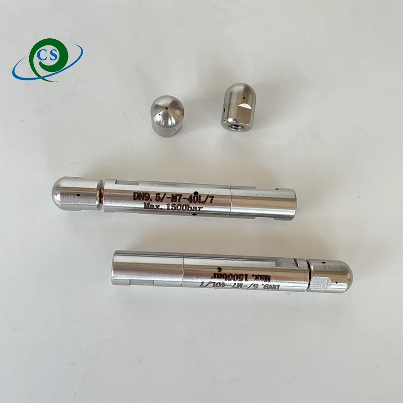 1500bar Ultra-high pressure Banshee tube cleaning nozzle Self-Rotary Nozzle For Boiler Heat Exchanger Pipe Cleaning