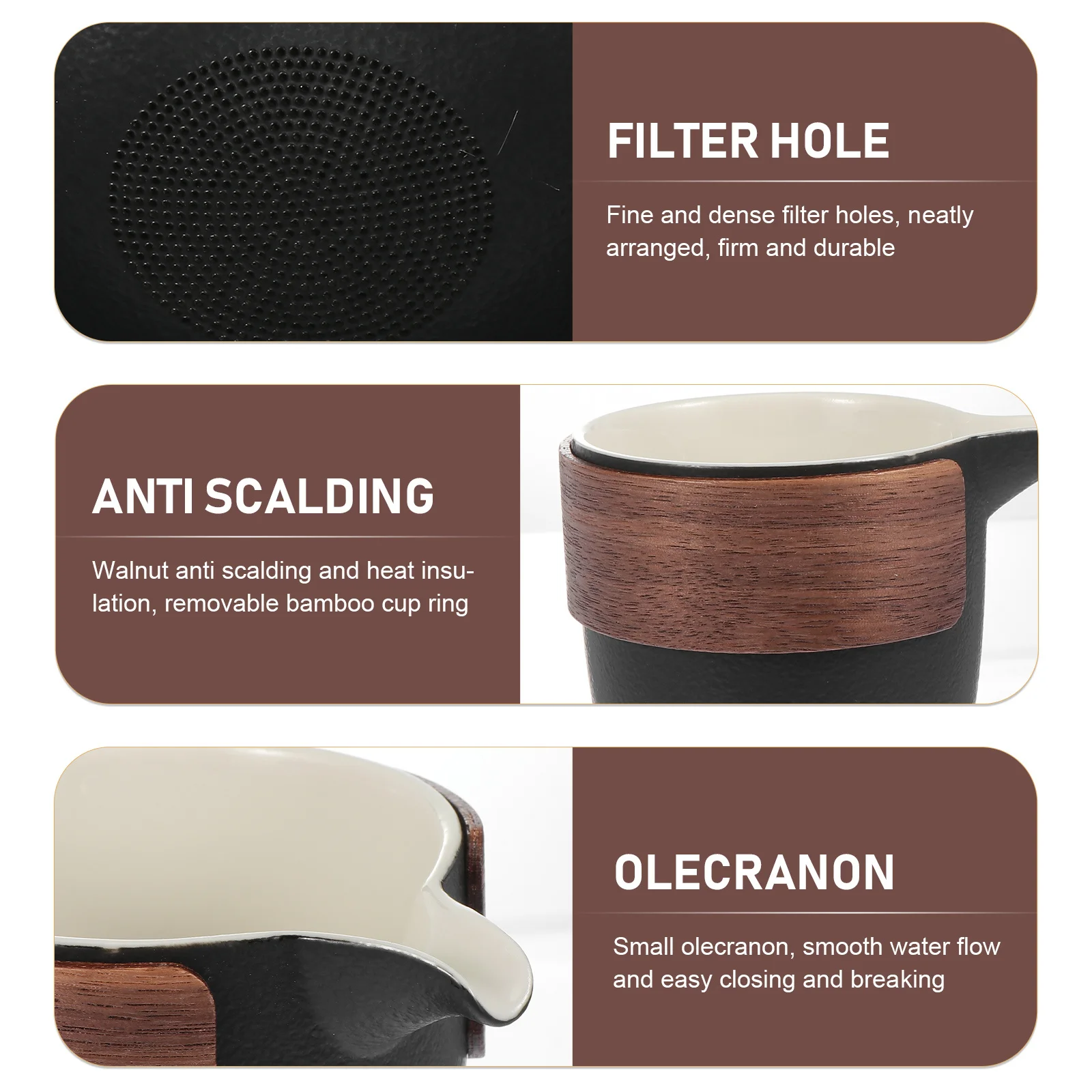 

1 set 1 Set Ceramic Set Small Practical Strainer For Home Office Tea Room Use Japanese Ware Filtration Tool