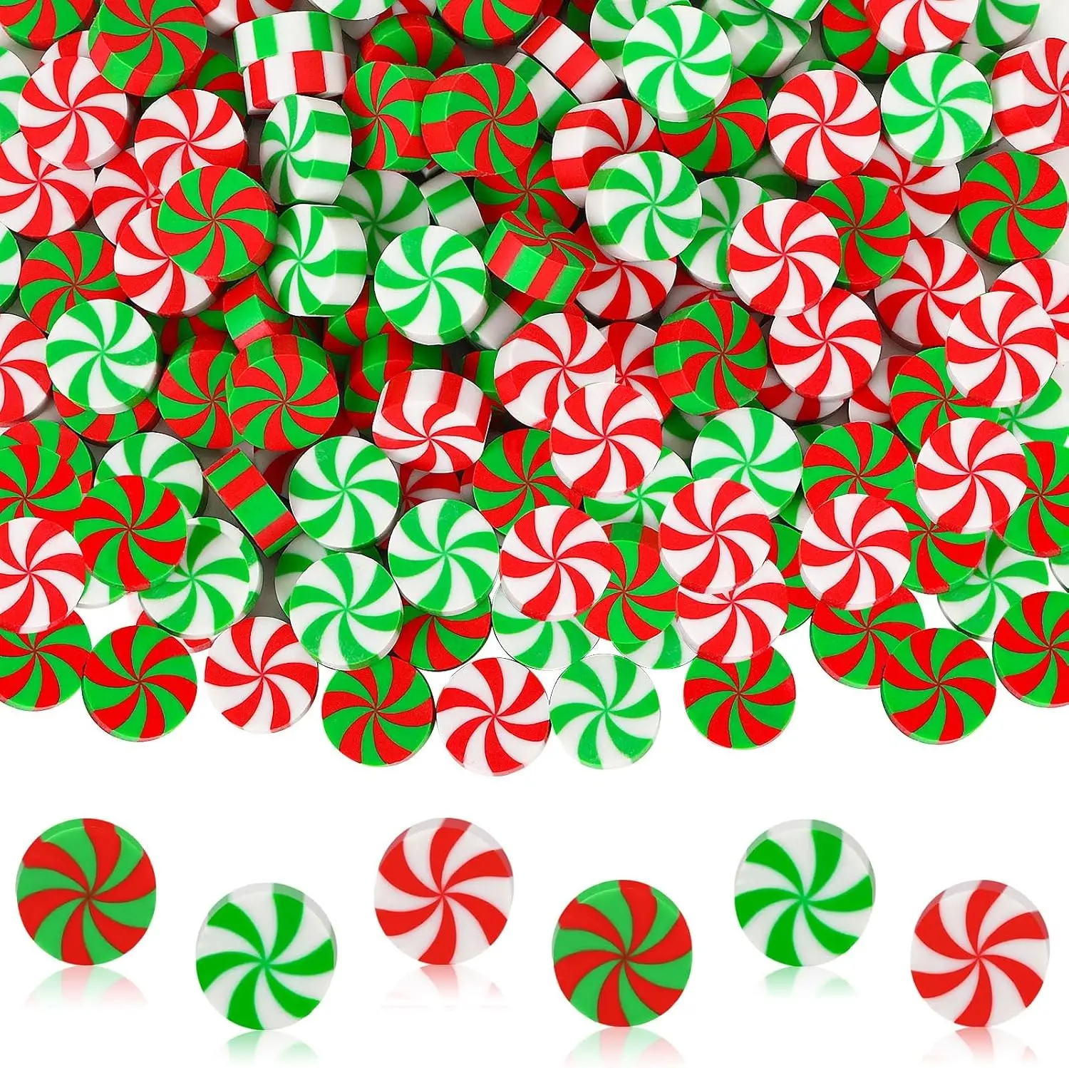 60 Pack Mini Christmas Candy Stick Erasers for Kids Holiday Flavor Pencil Erasers Classroom Reward Christmas Gifts Sock Stuffing