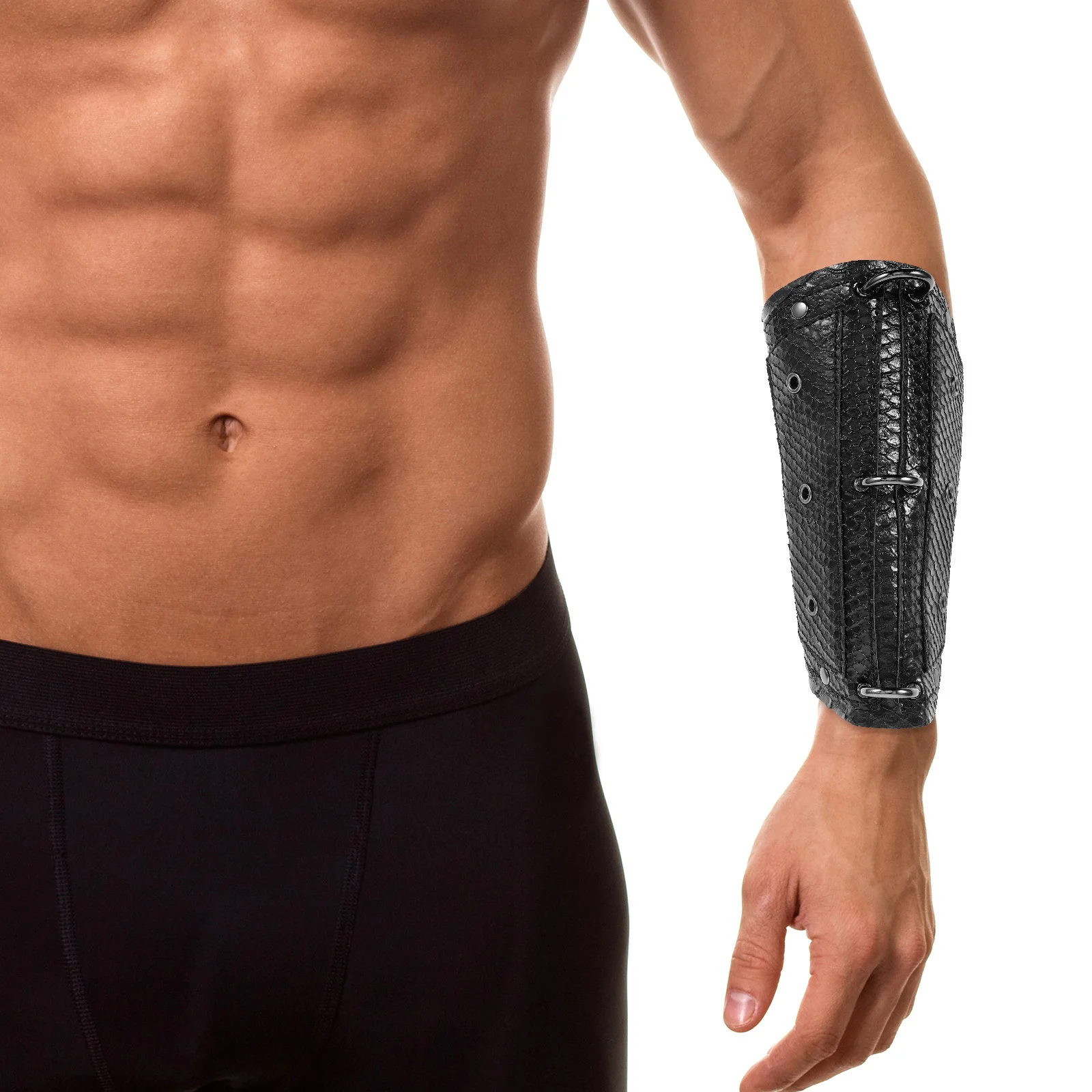 1 par punk pele de cobra braço mangas longas artificiais cosplay festa de halloween traje fotografia adereços mangas braço masculino