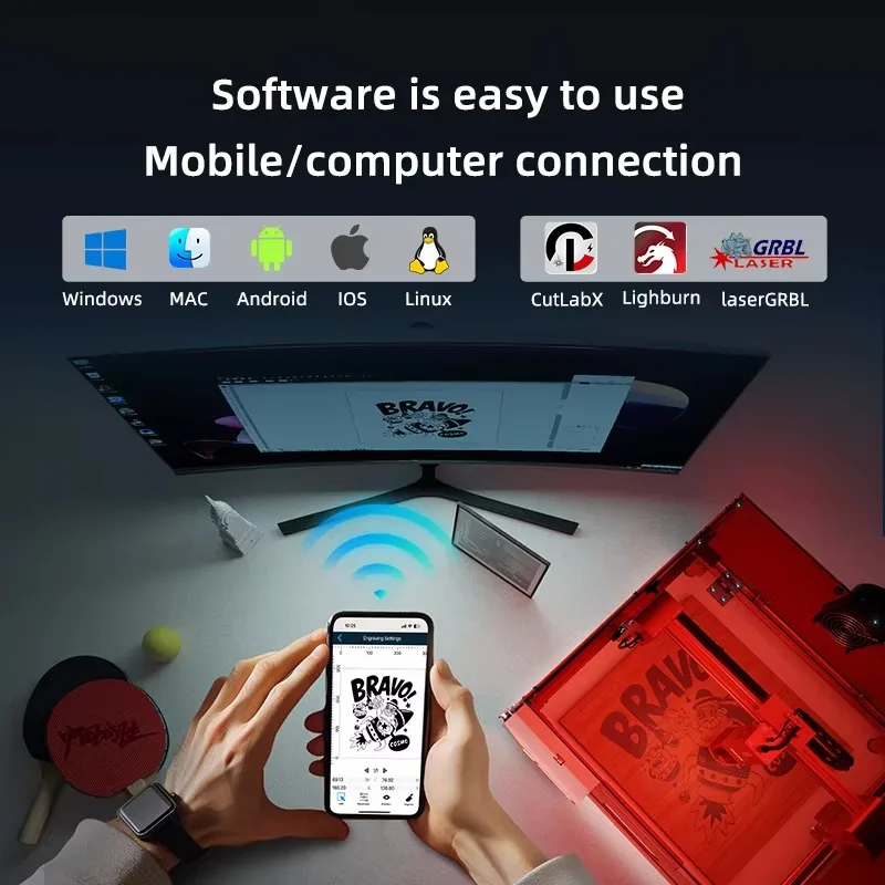 ماكينة نقش DAJA A6 PRO مستودع محلي أمريكي غطاء كامل رخيص حفارة ذاتية الصنع للخشب والمعادن والزجاج الأكريليك