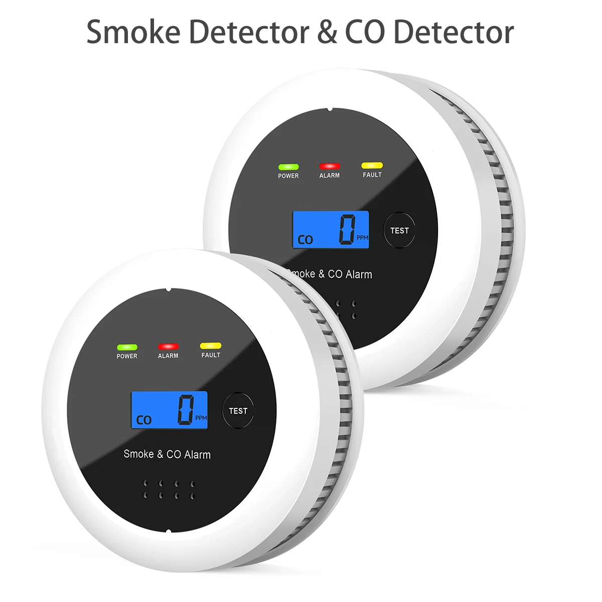 

2 in 1 Smoke Detector & Carbon Monoxide Detector,Smoke Alarm with Display 85dB Alarm For Kitchen RV/Motorhome/Caravan Fire Alarm